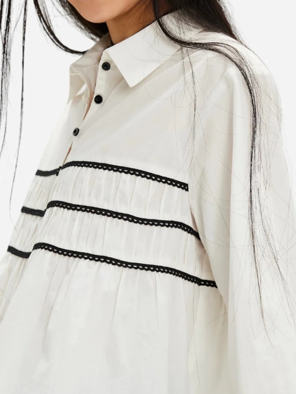 Free People Lace Lover Blouse in "Optic White" Romantic Cottagecore Size S - Picture 3 of 6